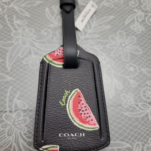 Coach Luggage Tag With Watermelon Print New - Picture 5 of 7